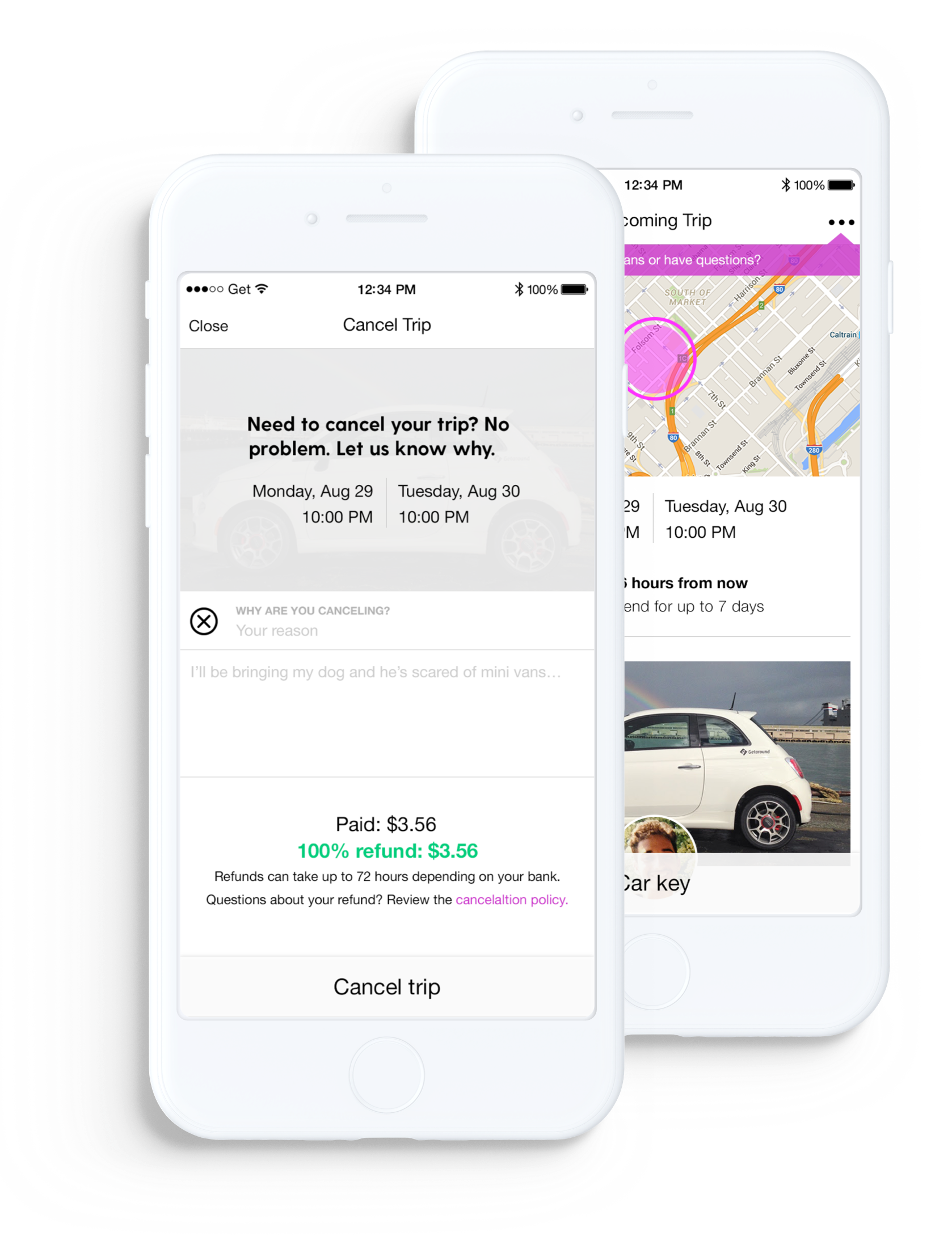 Getaround Cancel Trip Project Preview