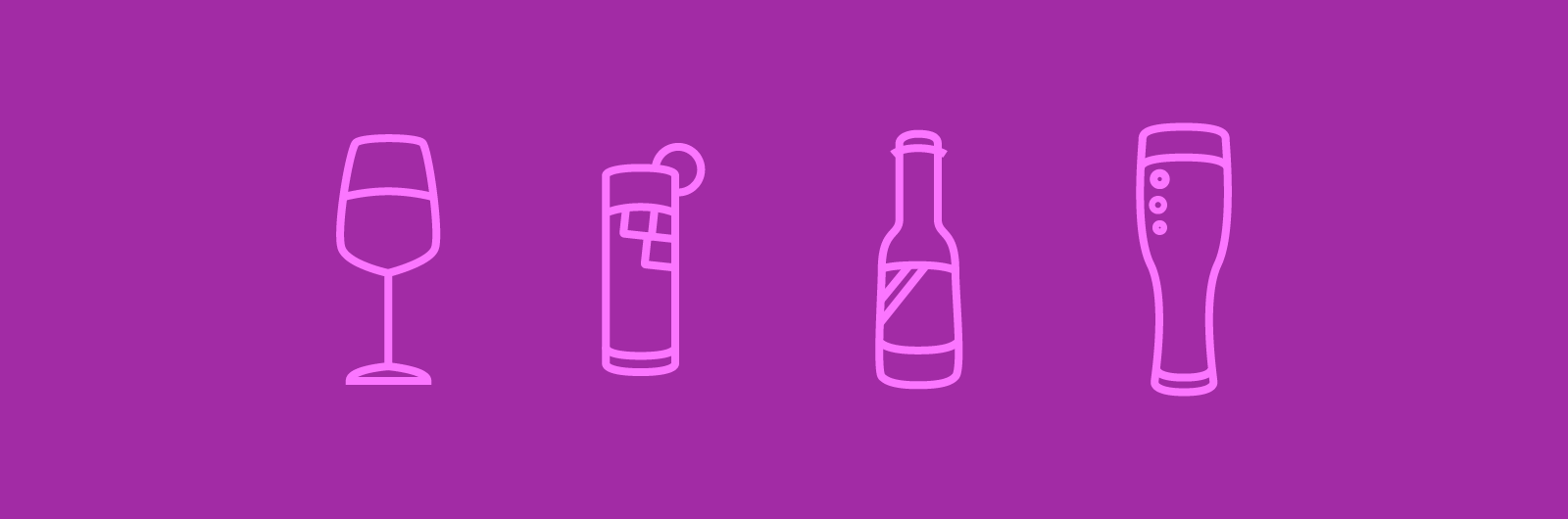 Icons designed for a cocktail menu
